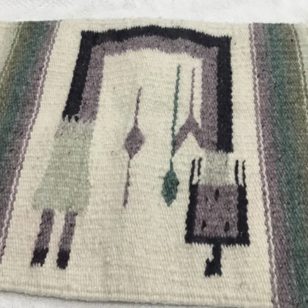 Vintage Navajo Inspired YEI Reversible Woven Textile